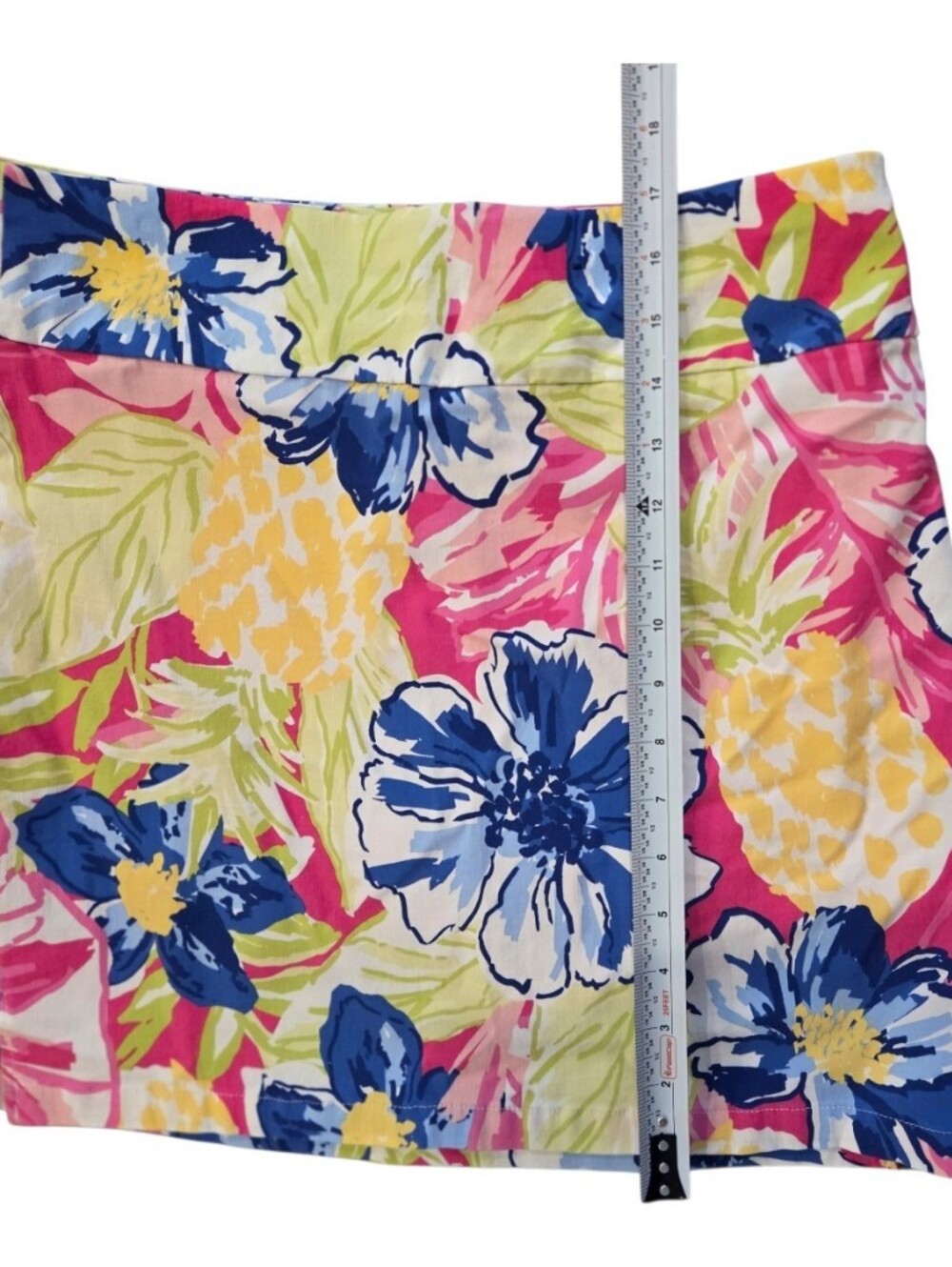 Rafaella Cosmo Pink Tropical Hibiscus Floral Motifs Skort Vacation Golf Size M - Picture 2 of 5